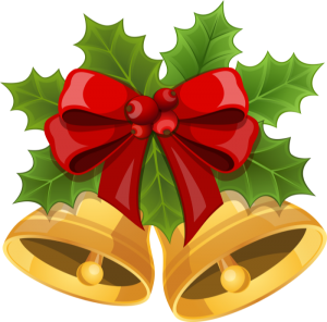 christmas bells with red bow